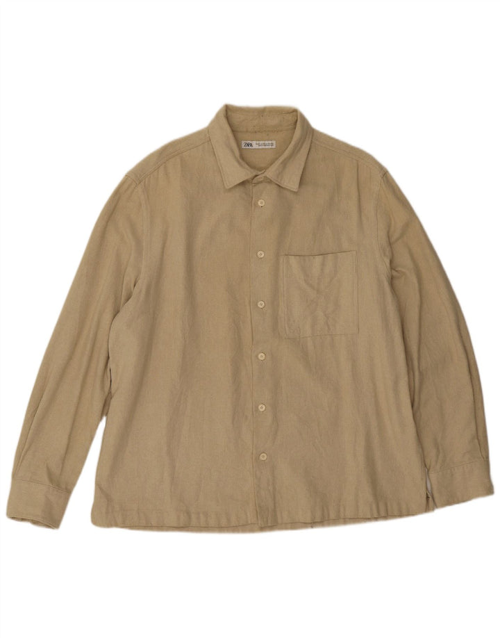 Camicia Zara Uomo XL Beige