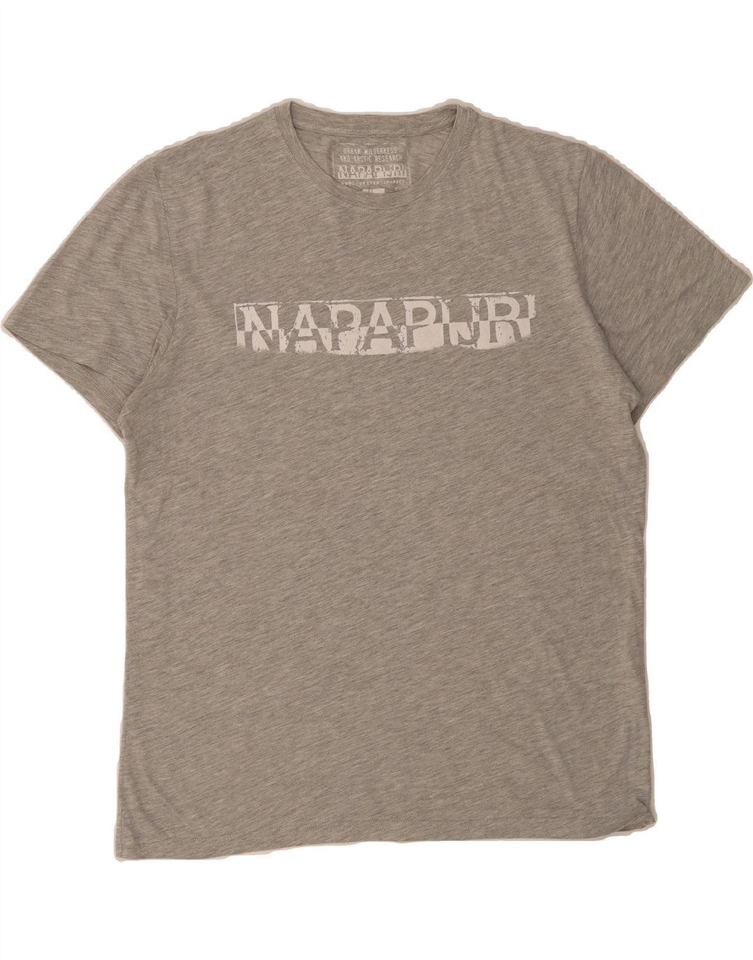 NAPAPIJRI Mens Graphic T-Shirt Top XL Grey Vintage Napapijri and Second-Hand Napapijri from Messina Hembry 