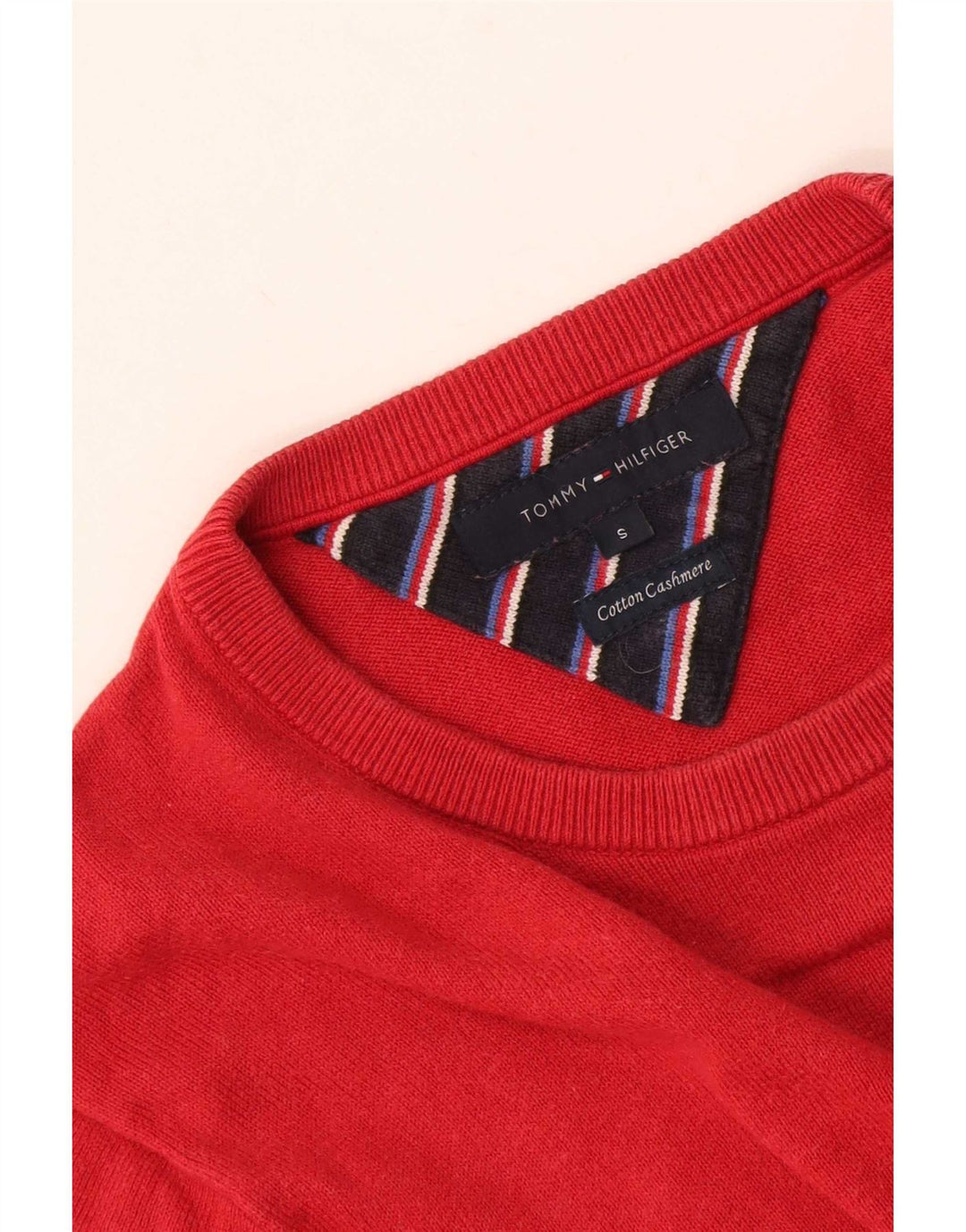 Maglione maglione girocollo da uomo Tommy Hilfiger piccolo cotone rosso