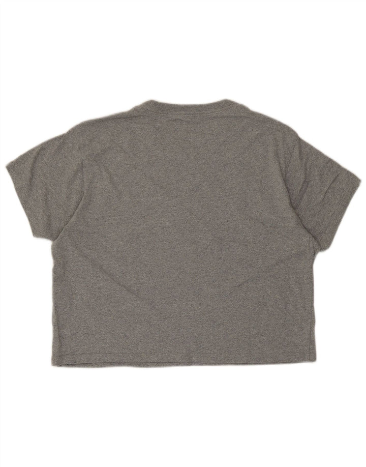 T-shirt grafica oversize corta da donna Levi's Top UK 10 piccola grigia chiazzata