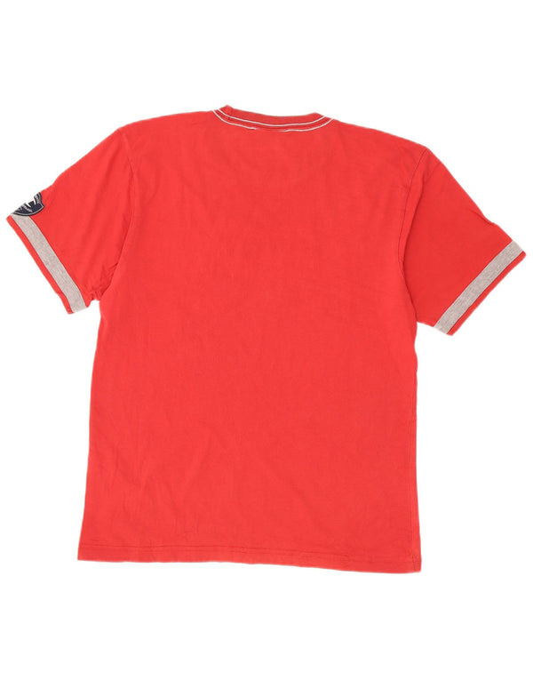 T-shirt grafica Champion da uomo Milano Top grande in cotone rosso
