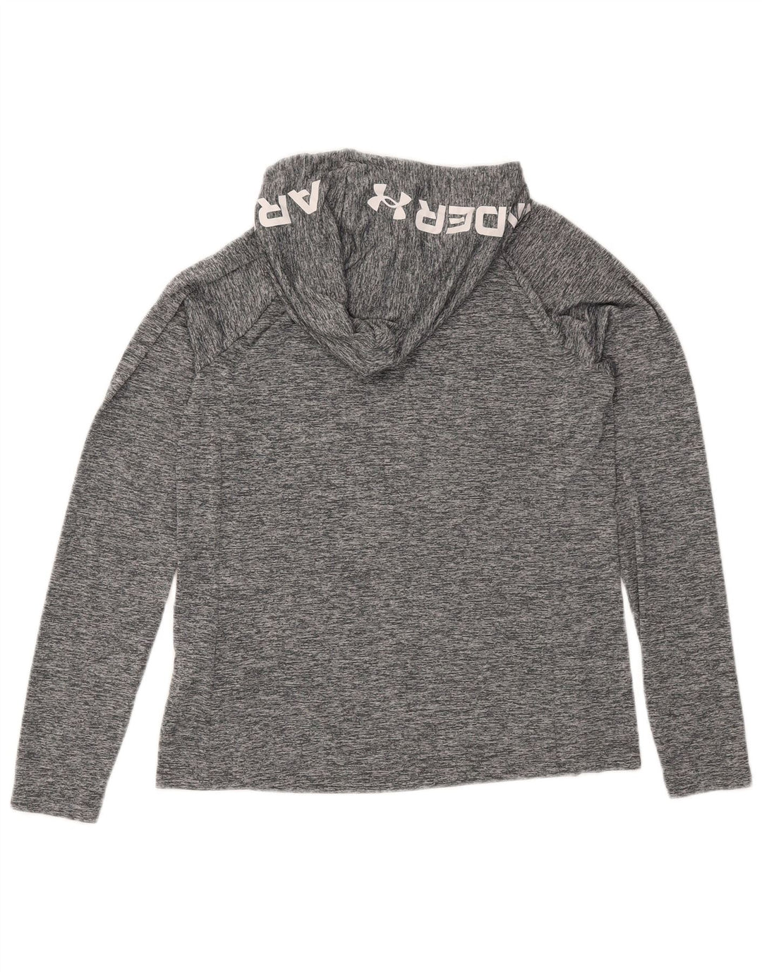 Maglietta grafica da uomo con cappuccio Under Armour a maniche lunghe grigio medio chiazzato