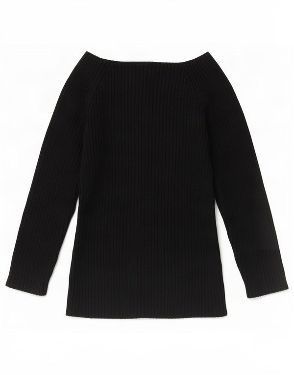 Top da donna Gap manica 3/4 UK 12 cotone nero medio
