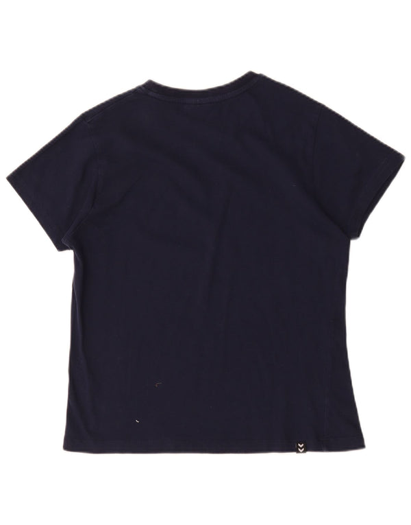 T-shirt grafica da donna Hummel Top UK 14 medio blu navy