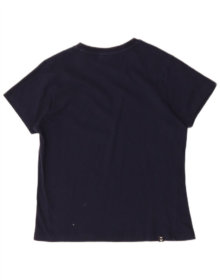 T-shirt grafica da donna Hummel Top UK 14 medio blu navy