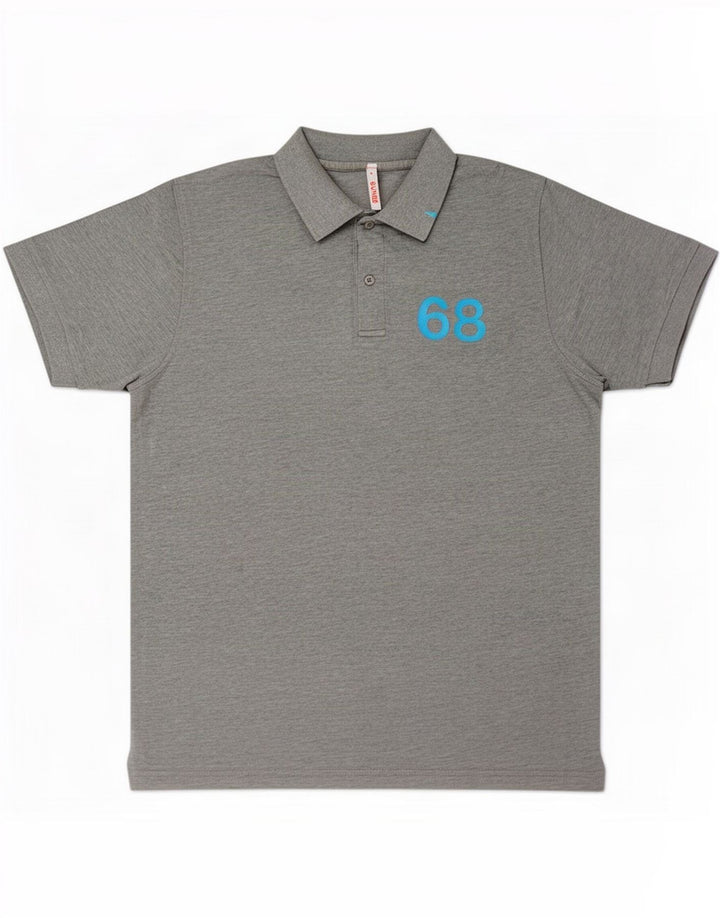 Polo da uomo Sun68 grande in cotone grigio