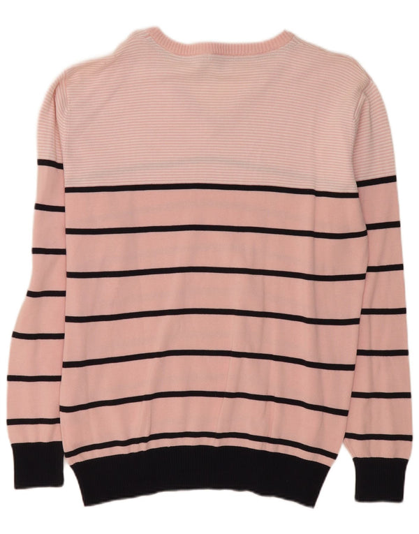 Maglione da uomo con scollo a V North Sails XL in cotone a righe rosa