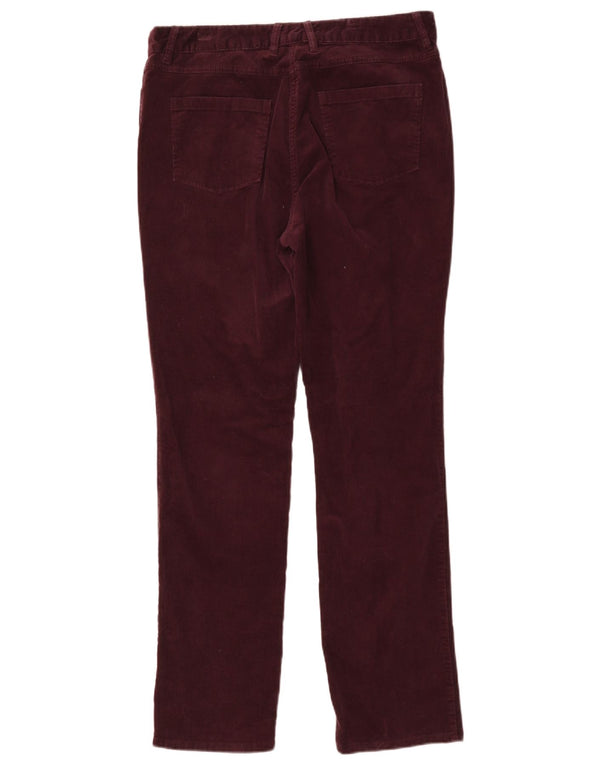 Marks & Spencer Womens Corduroy Trousers UK 14 Large W32 L30 Purple