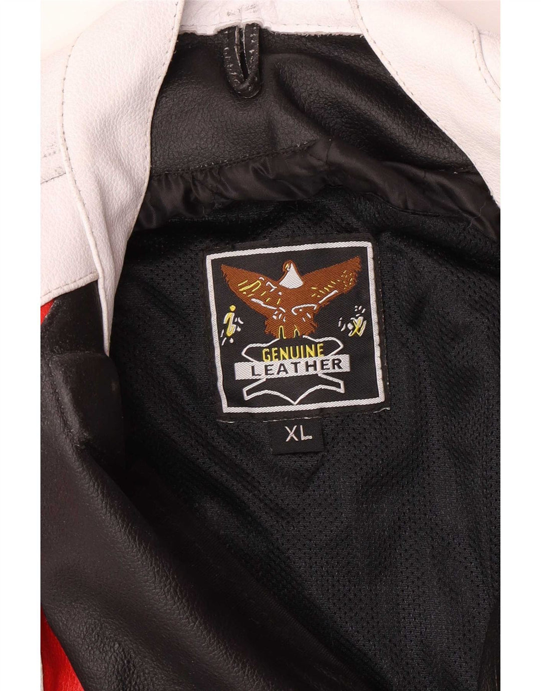 Giacca da pilota in pelle da uomo BMW UK 42 XL multicolore Colourblock