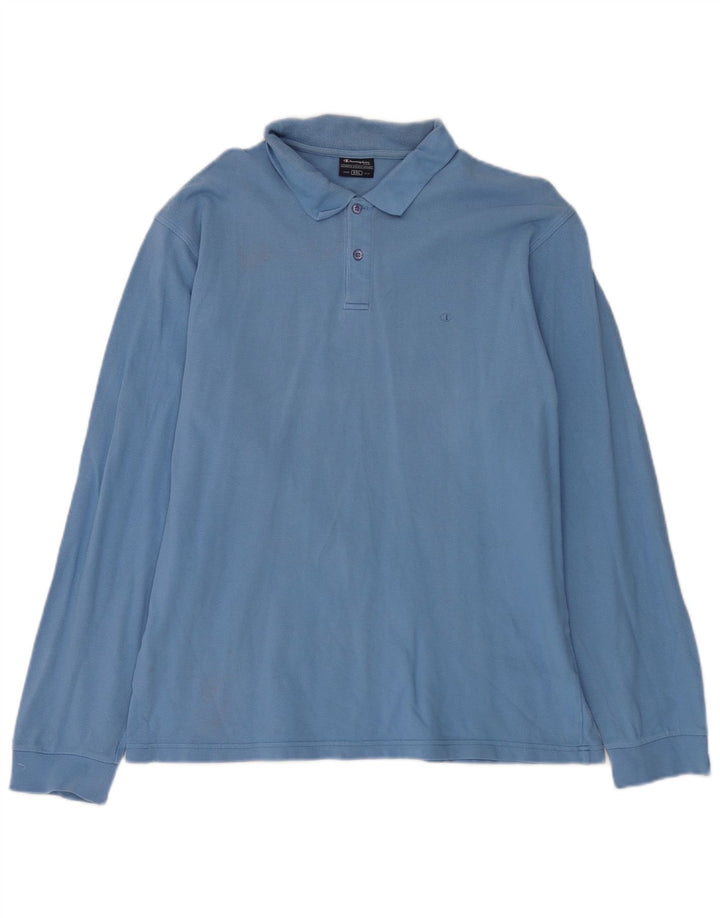 Polo a maniche lunghe da uomo Champion 2XL Blu