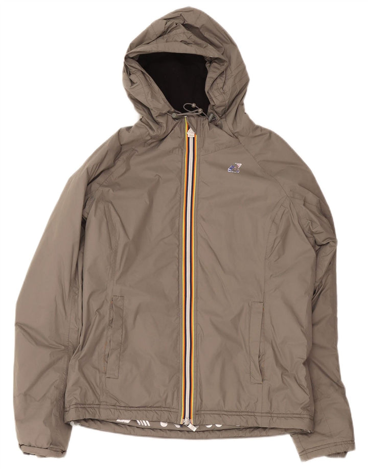 Giacca a vento con cappuccio da donna K-Way US 8 Grigio medio
