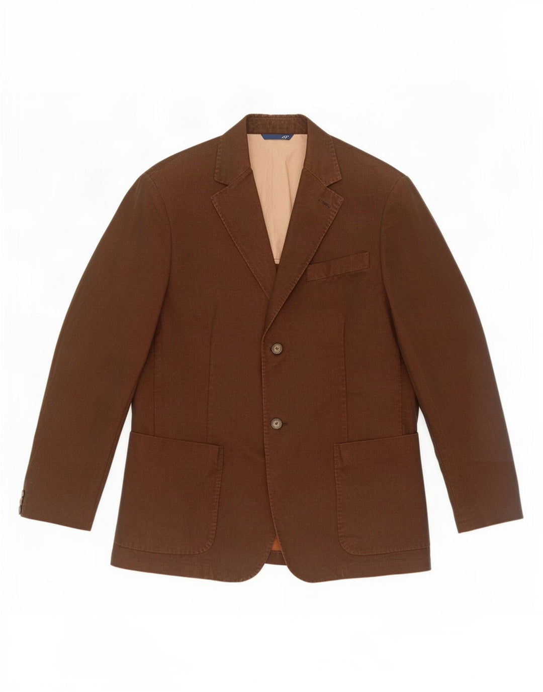 Giacca Blazer 2 Bottoni Trussardi Uomo IT 50 Large Marrone Cotone