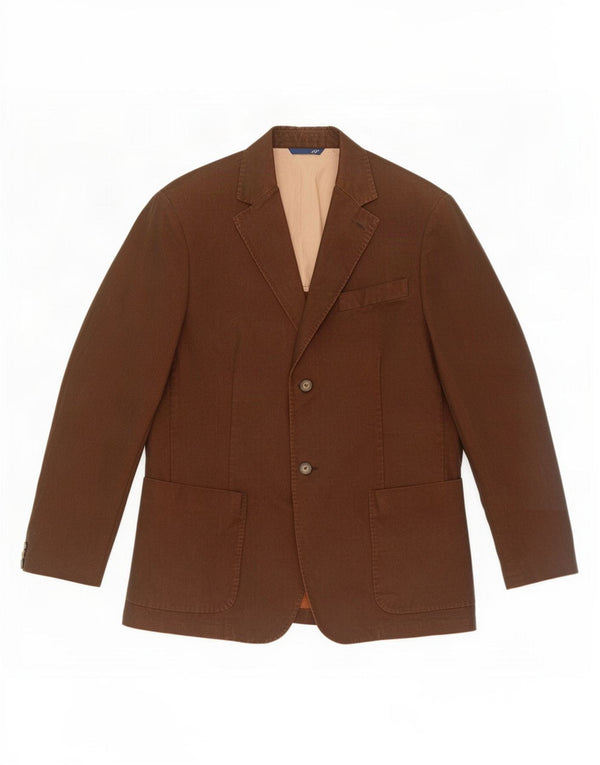 Giacca Blazer 2 Bottoni Trussardi Uomo IT 50 Large Marrone Cotone
