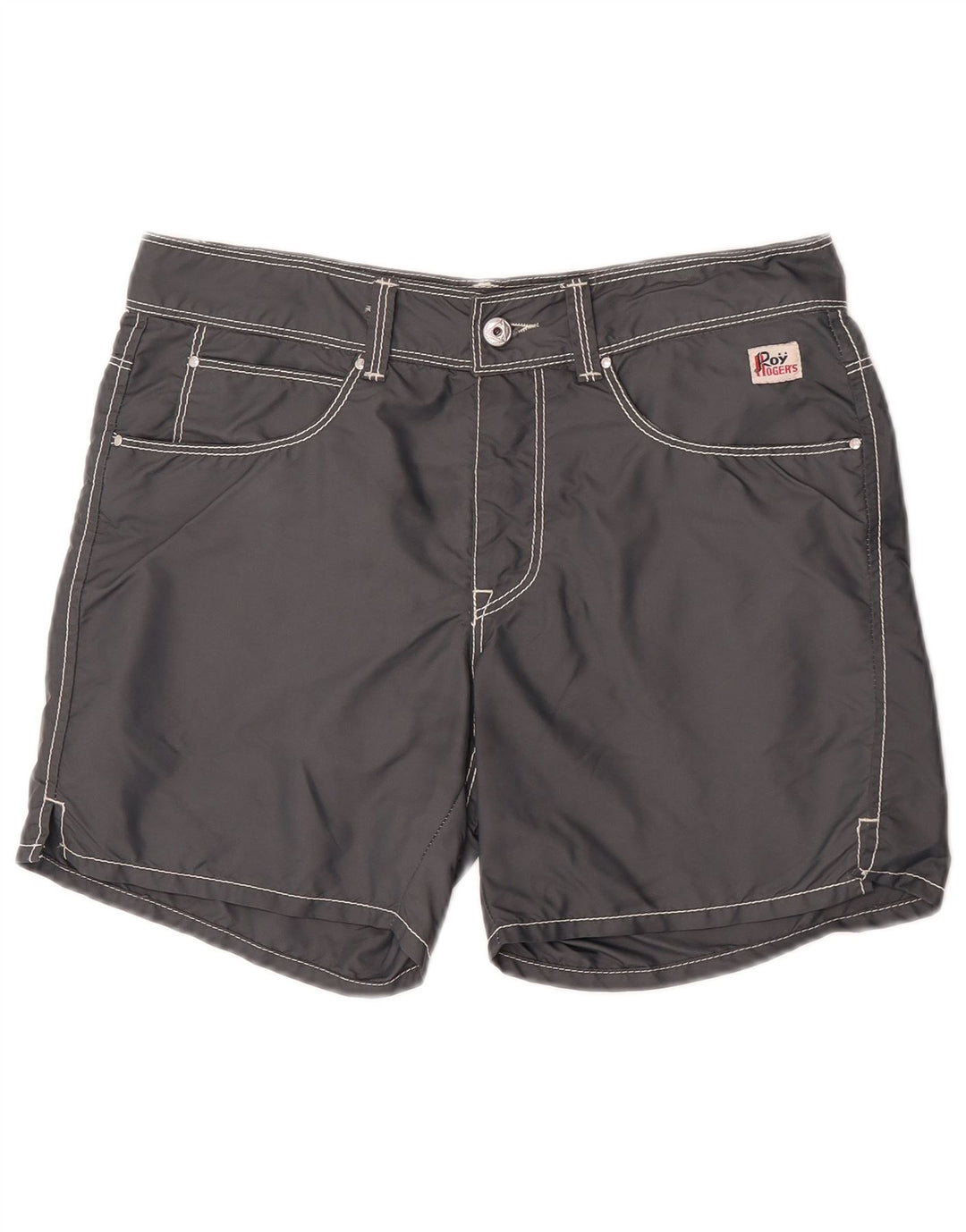 Pantaloncini da bagno da uomo Roy Rogers grigio medio in poliammide