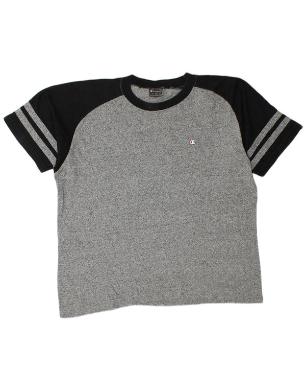 T-shirt da uomo Champion Top XL grigia a blocchi di colore
