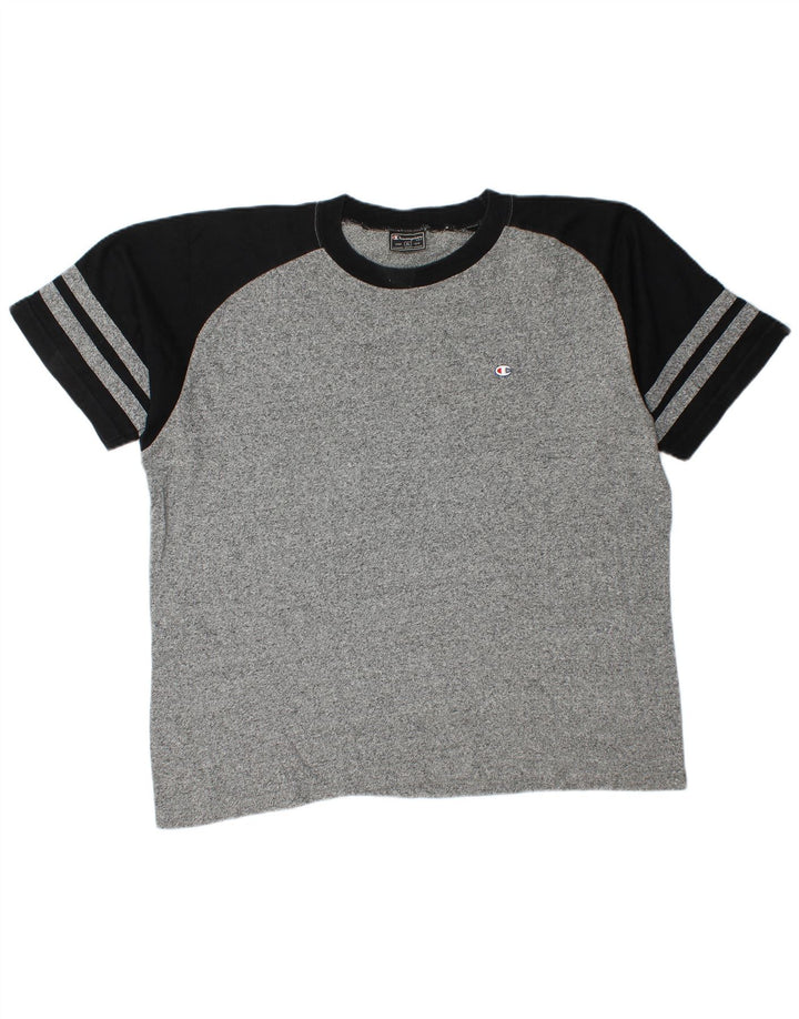 T-shirt da uomo Champion Top XL grigia a blocchi di colore