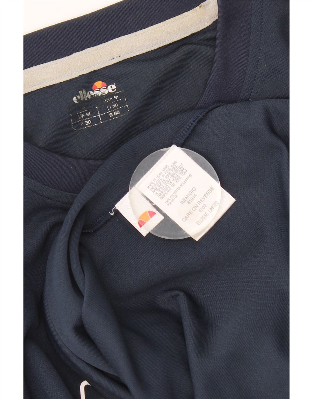 ELLESSE T-shirt grafica da uomo Top medio in poliestere blu navy
