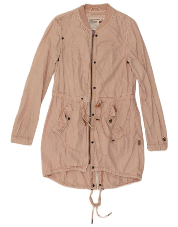 Giacca parka da donna KHUJO UK 10 piccolo cotone a quadri rosa