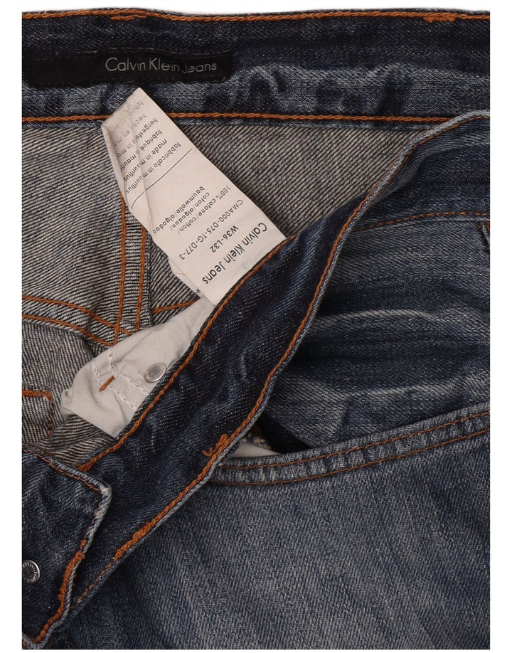 Jeans dritti da uomo Calvin Klein W36 L32 cotone blu