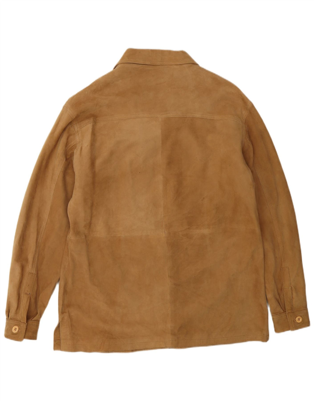 Giacca in pelle scamosciata dal taglio ampio da donna VINTAGE UK 18 XL in pelle marrone