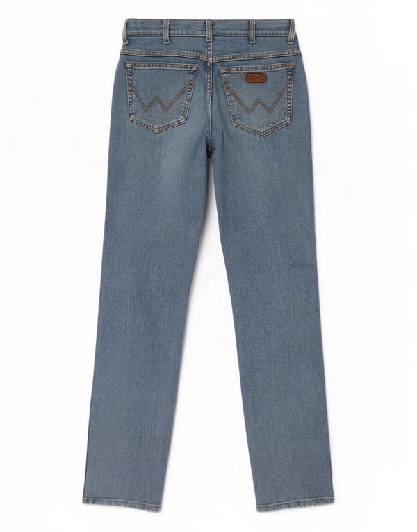 Jeans dritti da uomo Wrangler Texas W33 L34 cotone blu