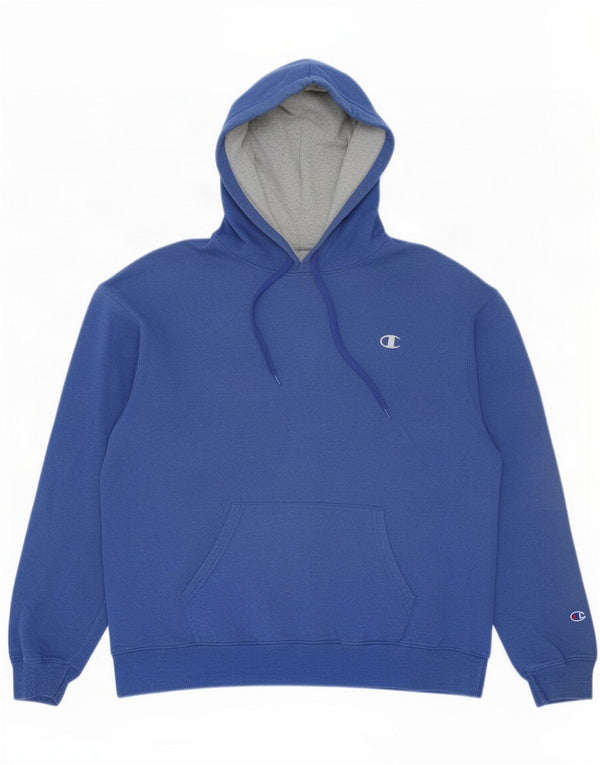 Felpa con cappuccio da uomo Champion XL in cotone blu