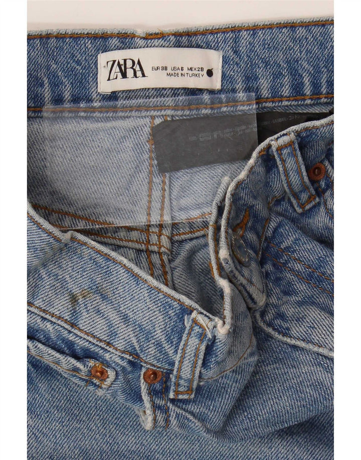 Pantaloncini di jeans da donna Zara EU 38 piccoli W28 cotone blu