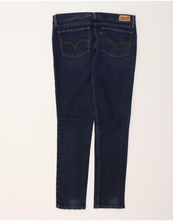 LEVI'S Jeans skinny 524 da donna US 13 Large W31 L32 Cotone blu navy