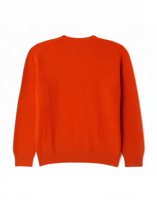 Gant maglione da donna con scollo a V UK 14 grande lana arancione