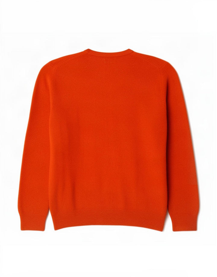 Gant maglione da donna con scollo a V UK 14 grande lana arancione