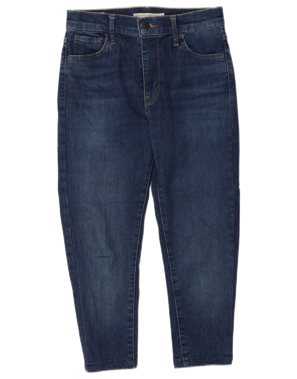Levi's Womens 720 High Rise Capri Skinny Jeans W26 L20 Navy Blue Cotton
