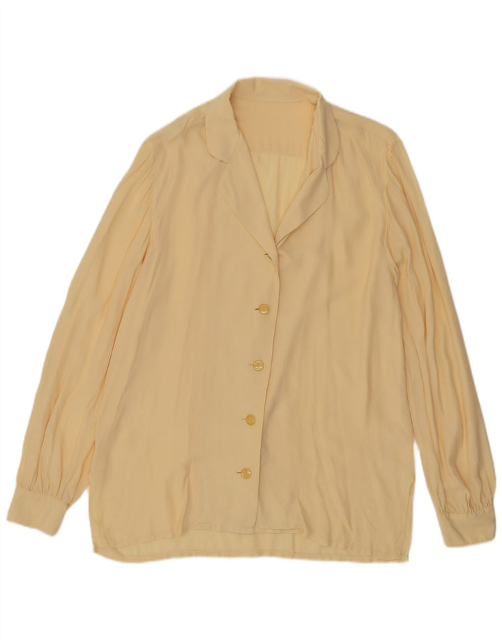 Camicia vintage da donna UK 16 grande gialla