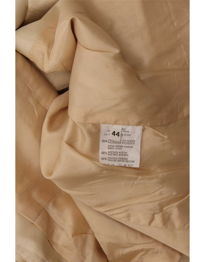 Giacca blazer a 3 bottoni corta da donna Benetton IT 44 Poliestere beige medio