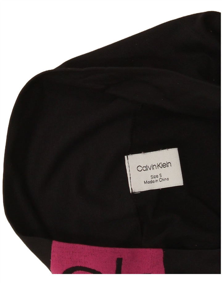 Leggings grafici da donna Calvin Klein UK 8 Small Nero Poliammide