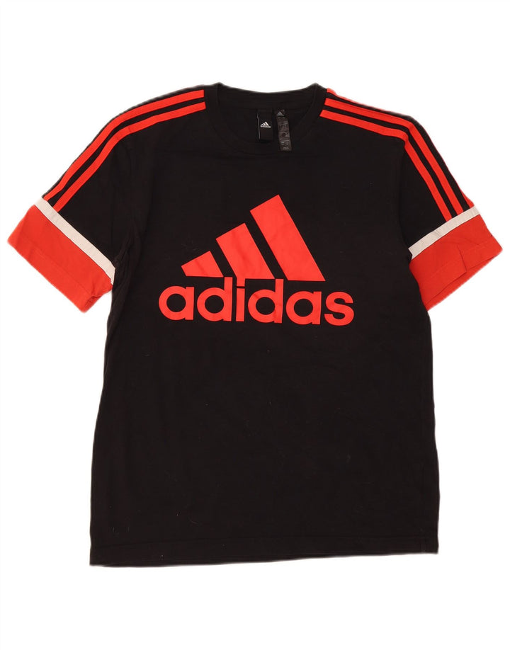 T-shirt grafica da uomo Adidas Top Small Black Colourblock