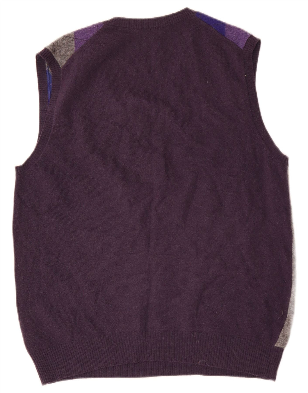 Benetton Canottiera da uomo media blu navy Argyle/Diamond