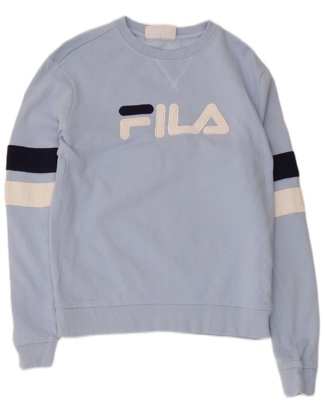 Fila Felpa grafica da uomo Maglione piccolo blu in cotone color block