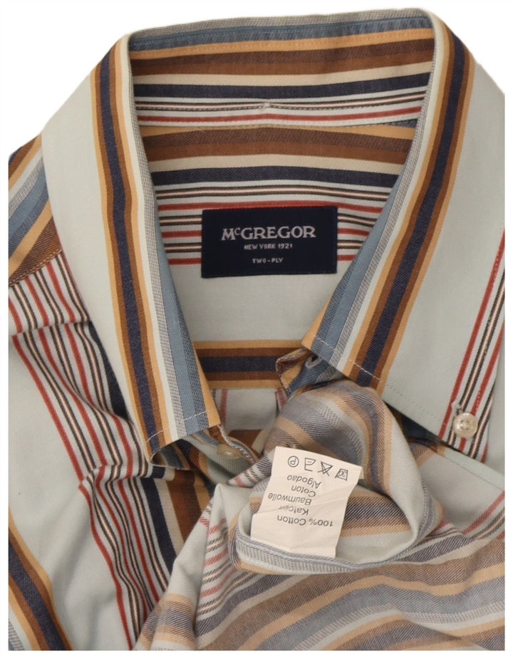 Camicia da uomo McGregor grande in cotone a righe multicolori