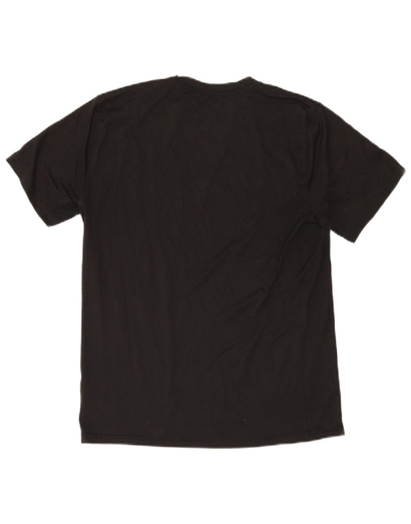 T-shirt grafica Nike Dri Fit da uomo, parte superiore in poliestere nero medio