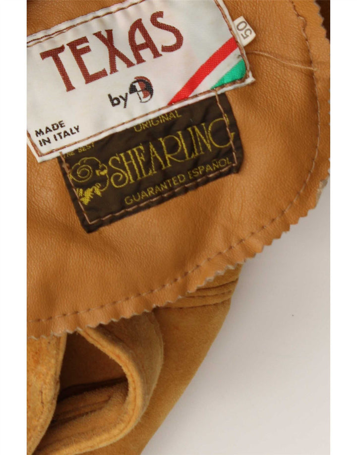 Giacca in shearling vintage da uomo IT 50 Shearling beige grande
