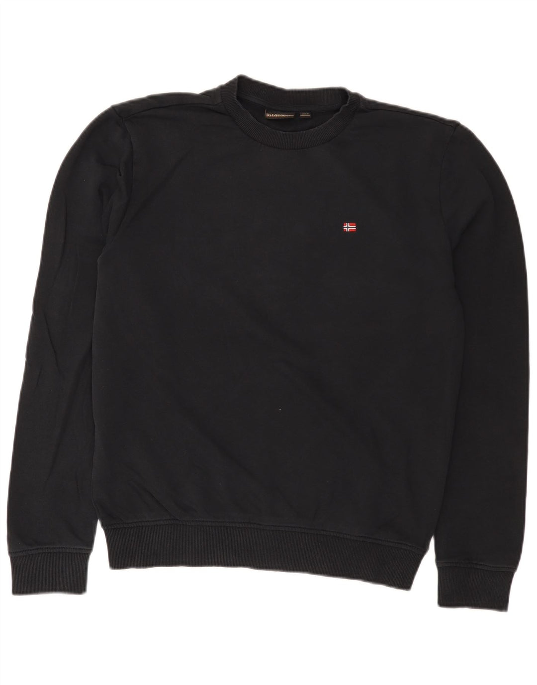 Felpa da uomo Napapijri Maglione piccolo in cotone nero