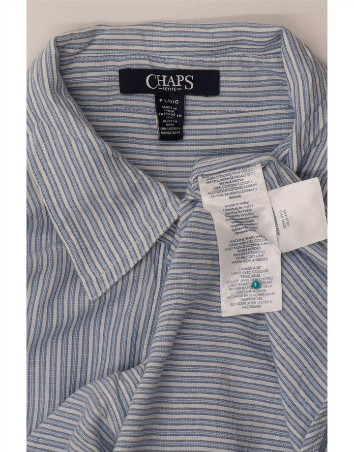 Camicia Petite da donna Chaps UK 16 Cotone a righe grandi blu