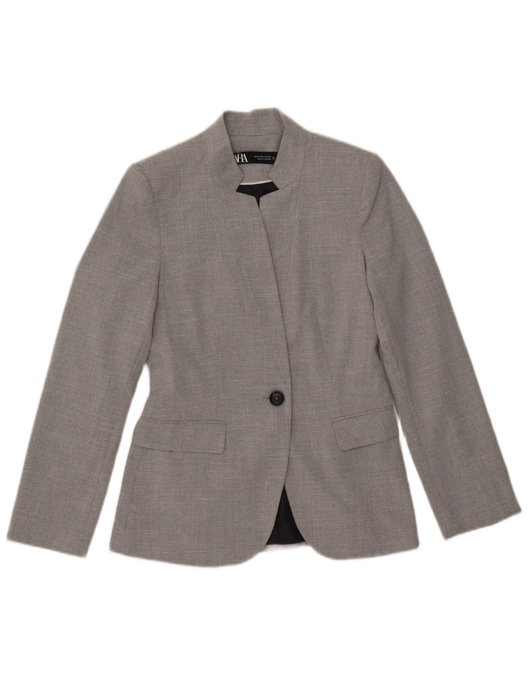 Giacca blazer a 1 bottone da donna Zara EU 34 2XS poliestere grigio