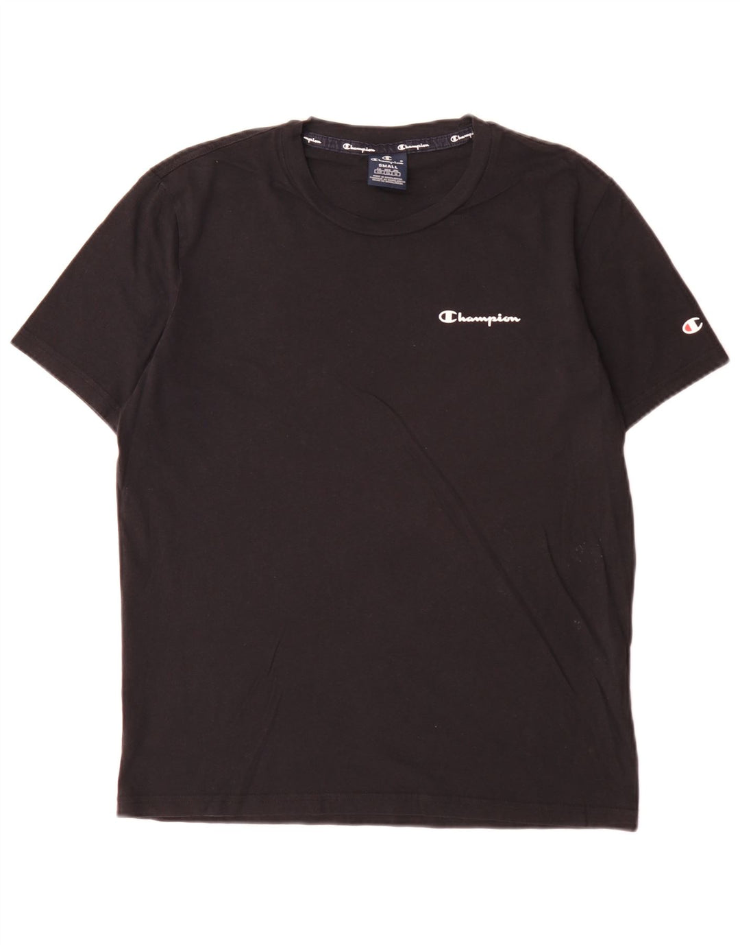 T-shirt da uomo Champion Top piccola in cotone nero