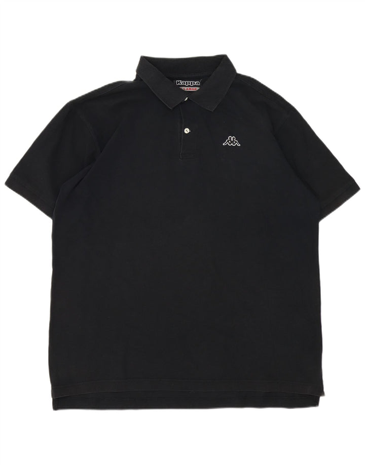 Polo KAPPA da uomo XL in cotone nero