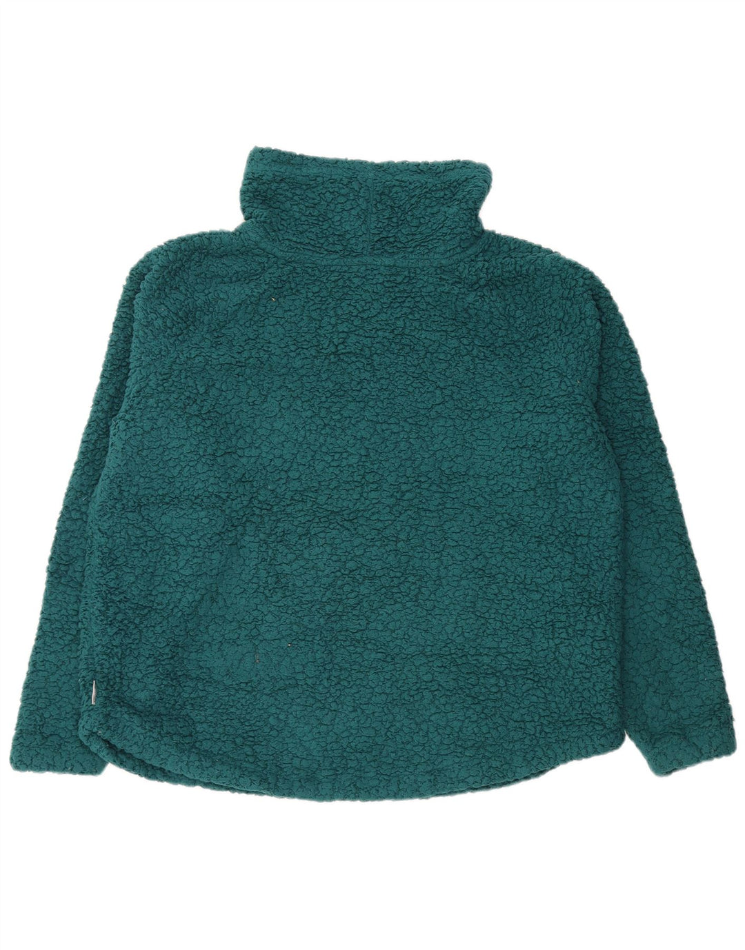 EDDIE BAUER Maglione in pile oversize da donna UK 16 Large Verde Poliestere