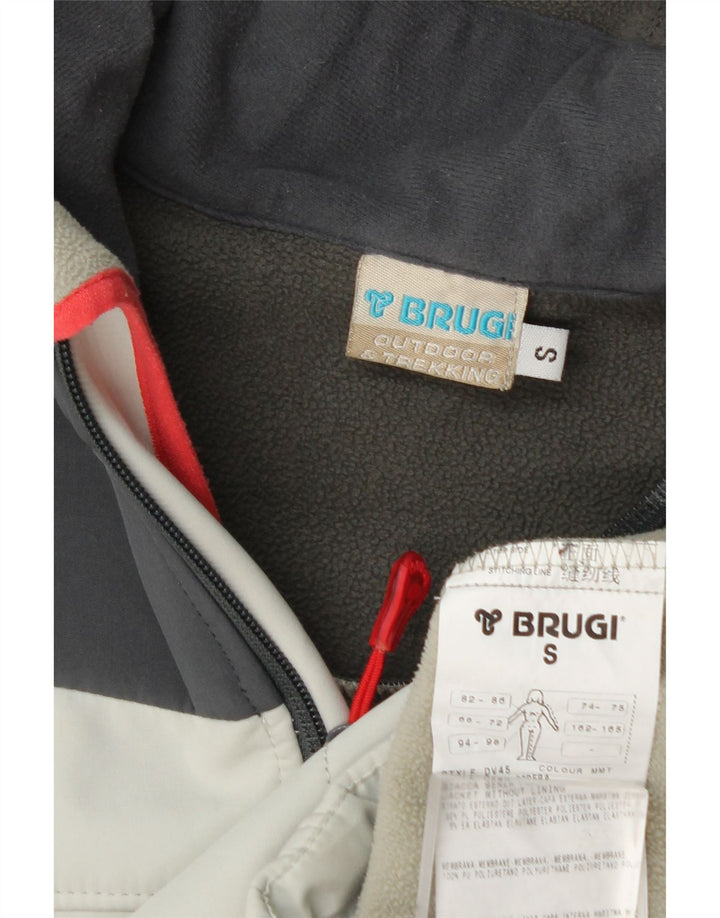 Giacca a vento con cappuccio da donna Brugi UK 10 Small Grey Colourblock