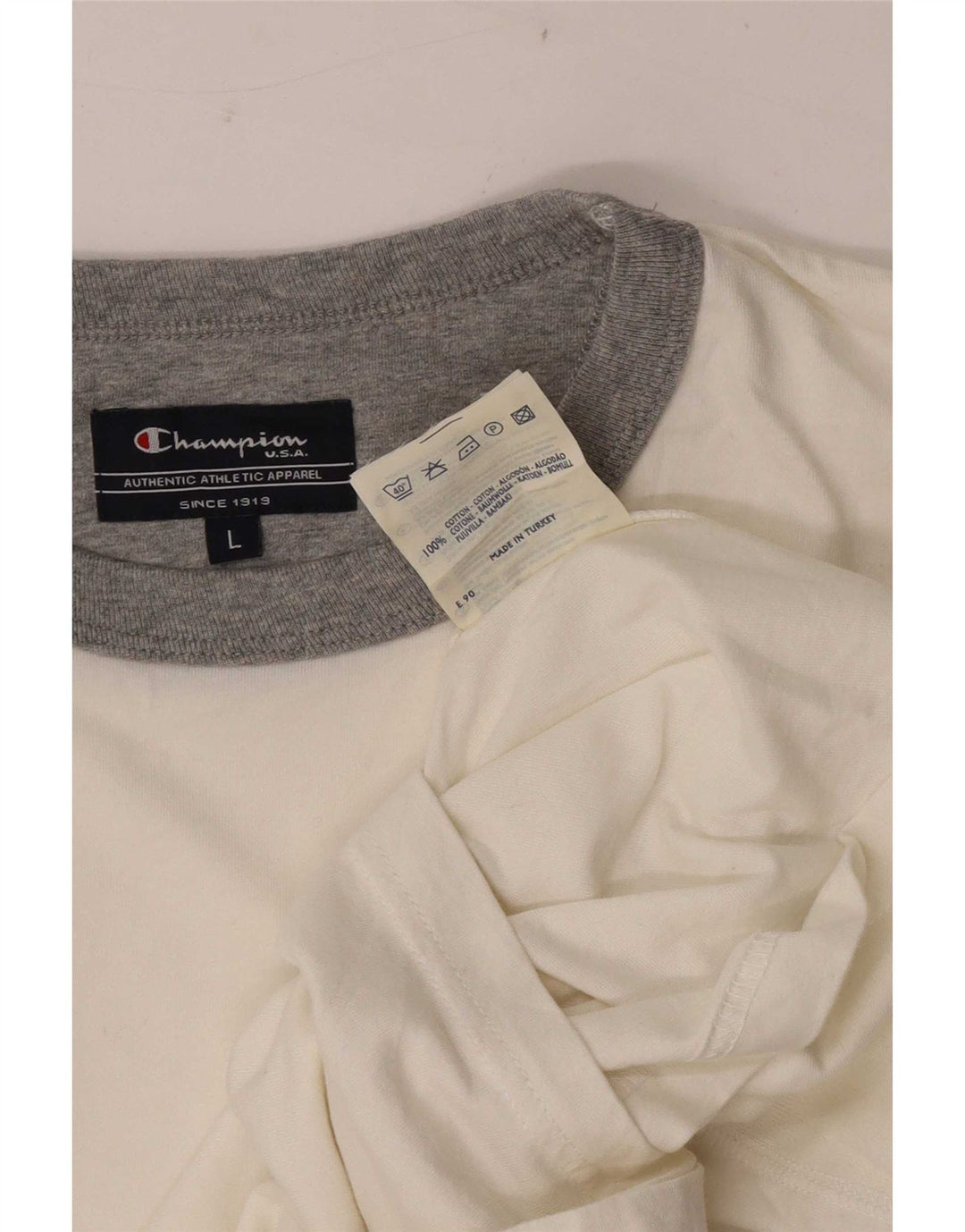 Canotta da uomo Champion grande in cotone bianco