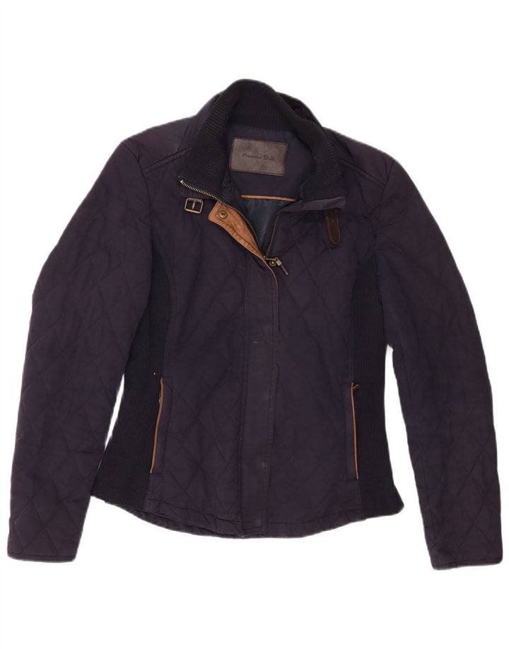 Giacca trapuntata da donna Massimo Dutti EU 38 Colore blu navy medio