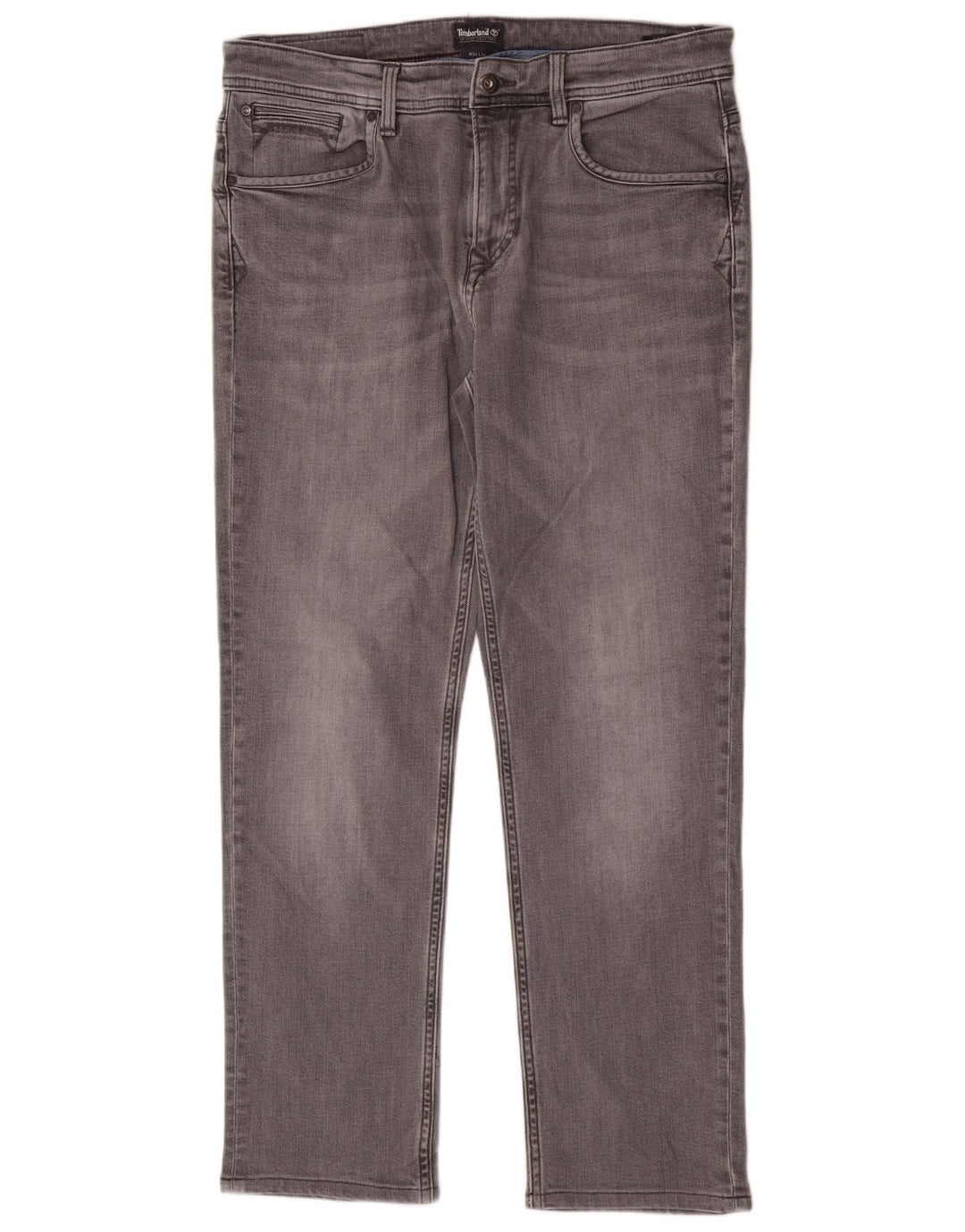 Jeans dritti regolari da uomo Timberland W34 L30 cotone grigio